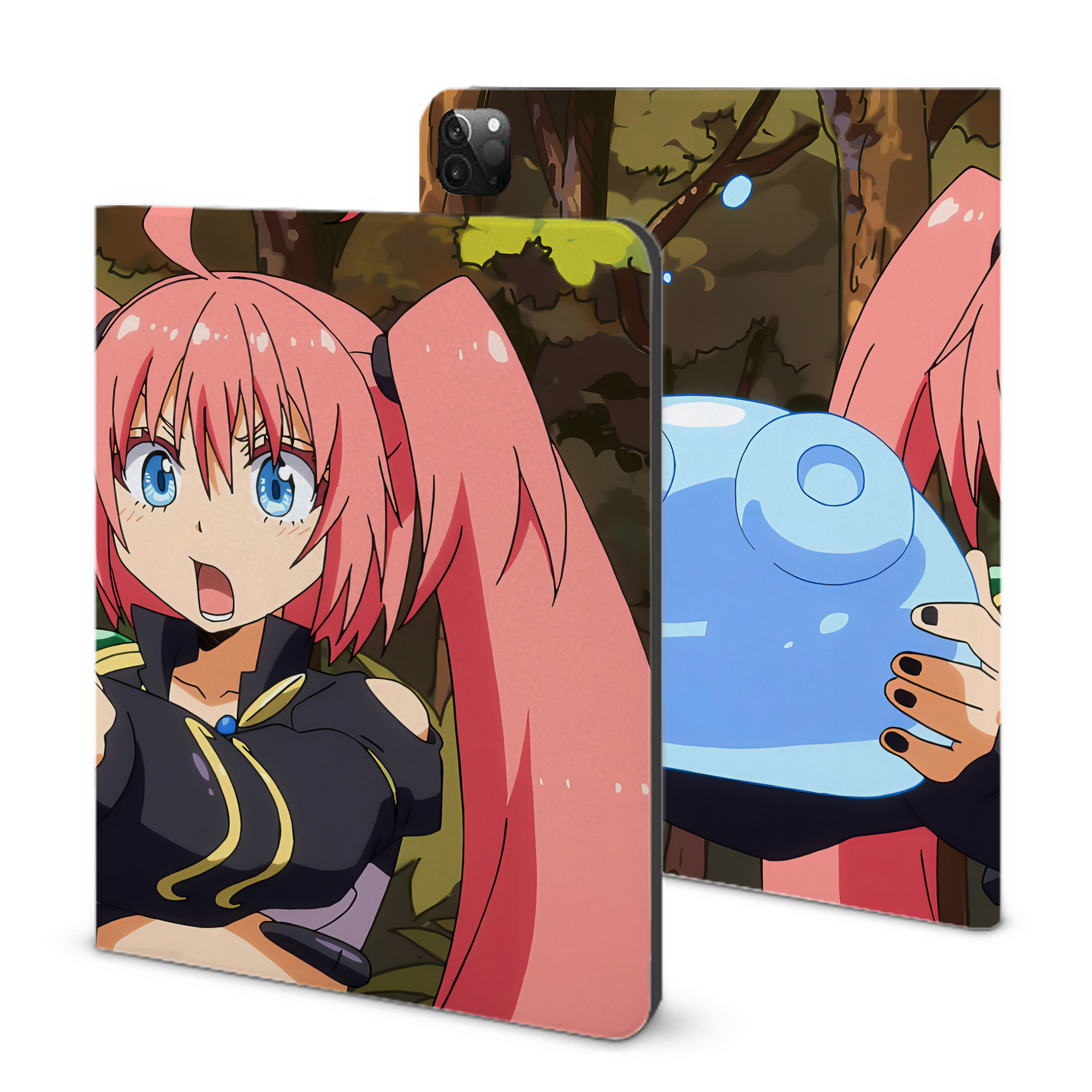 （画像用） 転スラ Regarding Reincarnated to Slime IPadケース ペンホルダー付き ブックスタイルデザイン